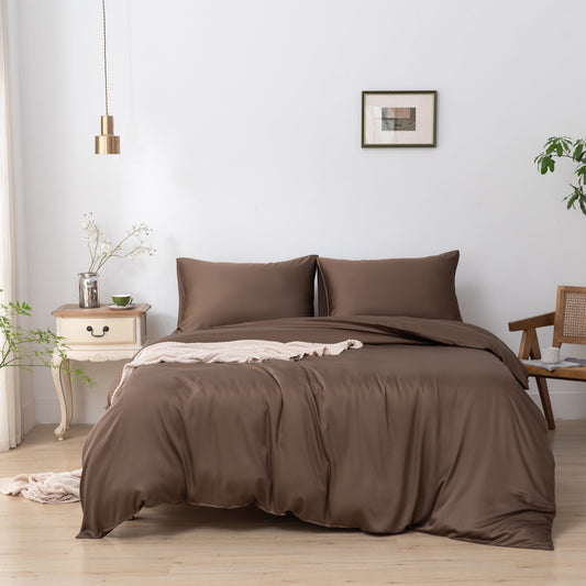 Eenpersoons Beddengoedset - Coffee Brown