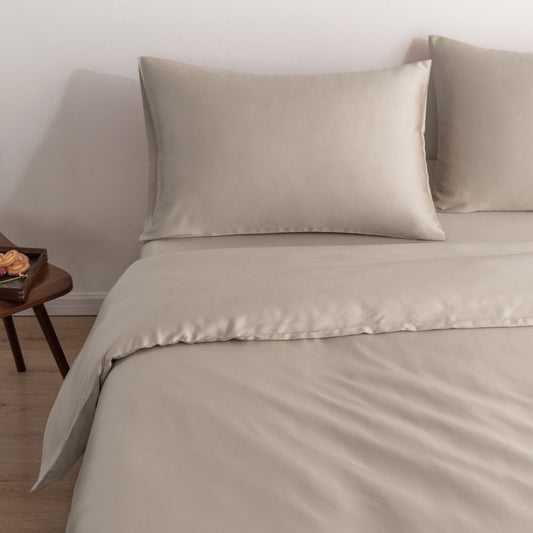 Eenpersoons Beddengoedset - Soft Taupe