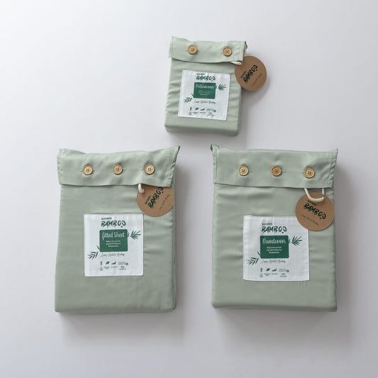 Eenpersoons Beddengoedset Xl - Sage Green